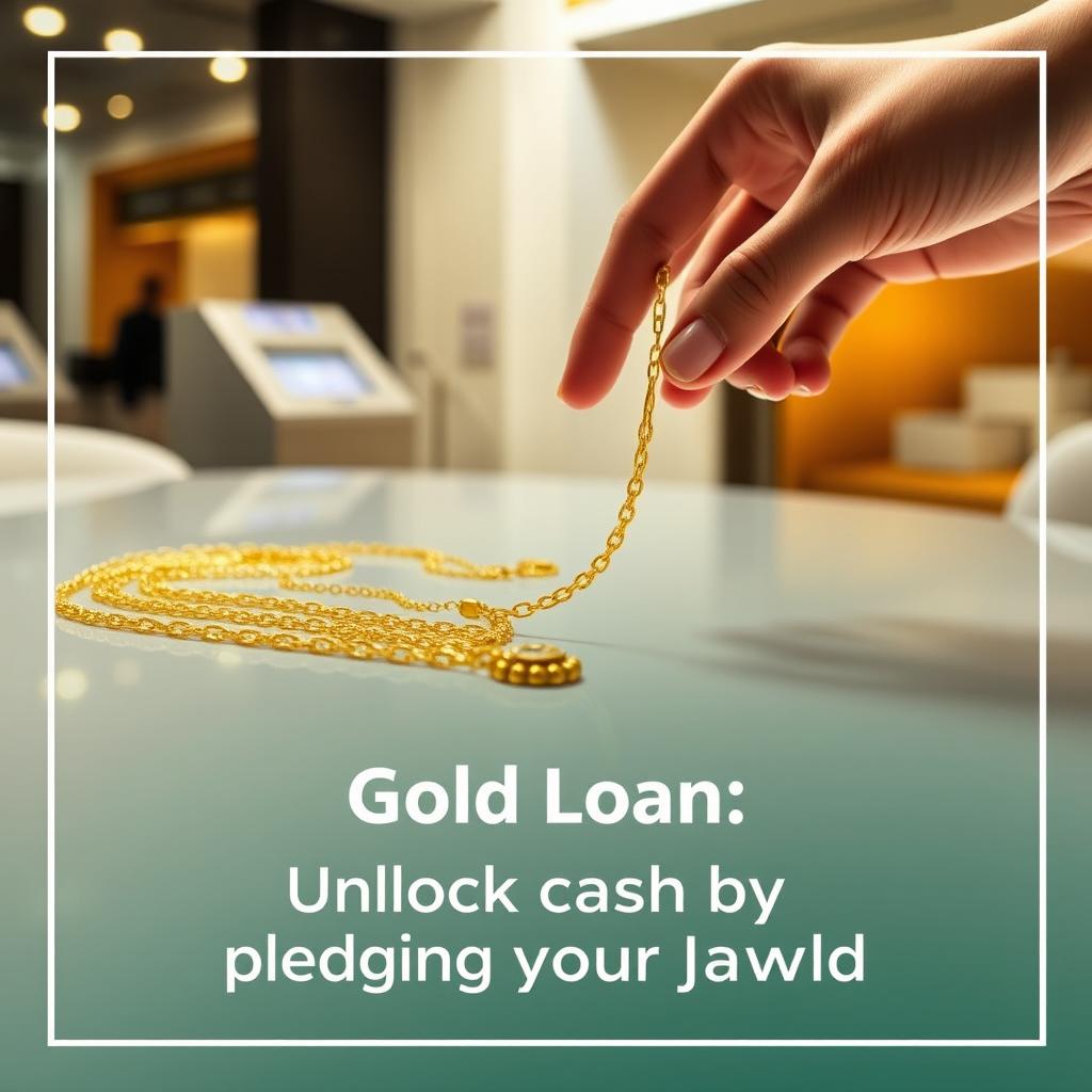 A visually appealing and informative graphic showcasing the concept of a gold loan