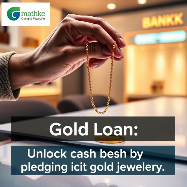 A visually appealing and informative graphic showcasing the concept of a gold loan