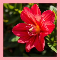 A vibrant and detailed close-up of a delicate flower, showcasing its intricate petals and rich colors