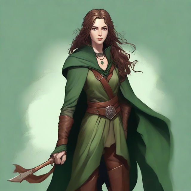 A high quality digital art image of a tall and slim female half-elf