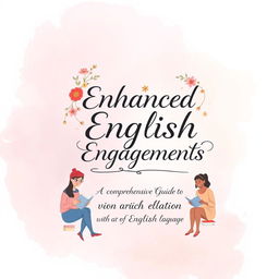 Aesthetic book cover design for an educational text titled 'Enhanced English Engagements'