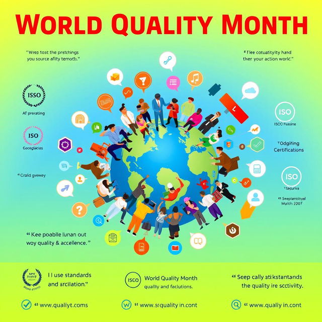 A vibrant and engaging poster celebrating World Quality Month