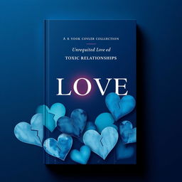 A book cover design for a poetry collection focused on love, unrequited love, and toxic relationships