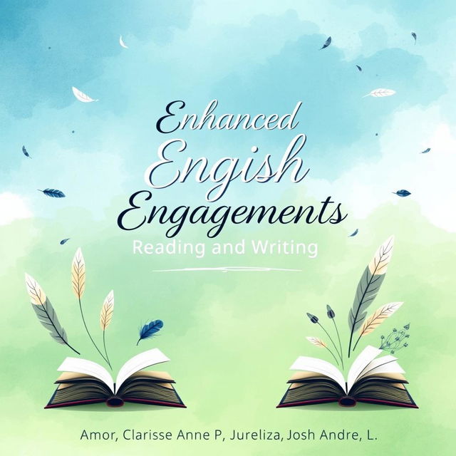 Aesthetic educational book cover for 'Enhanced English Engagements: Reading and Writing'