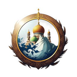 یک درخت بزرگ و تنومند با شاخ و برگ سبز، در زیر آسمان آبی و ابرهای سفید پنبه‌ای، سایه‌ای دلنشین بر روی چمن‌های سبز و گل‌های رنگارنگ می‌اندازد