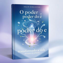 A captivating book cover for 'O poder do eu - transformando a vida através da reflexão', featuring an abstract design that symbolizes self-discovery and transformation
