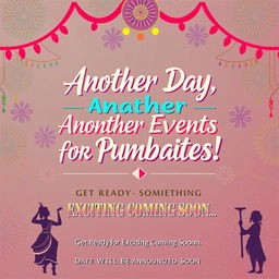A vibrant and eye-catching poster design for an upcoming cultural event in Pumbai