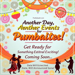 A vibrant and eye-catching poster design for an upcoming cultural event in Pumbai