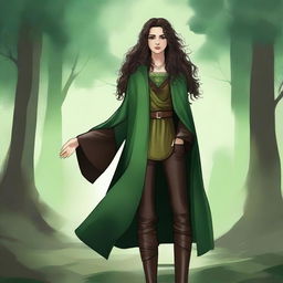 This is a high-quality digital art image of a female druid