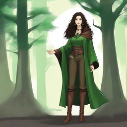 This is a high-quality digital art image of a female druid