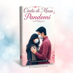 A beautiful and artistic book cover for a romance novel set during a pandemic