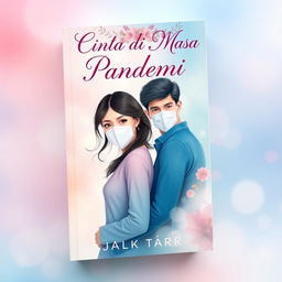 A beautiful and artistic book cover for a romance novel set during a pandemic