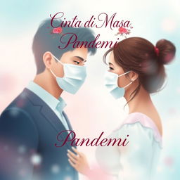 A beautiful and artistic book cover for a romance novel set during a pandemic