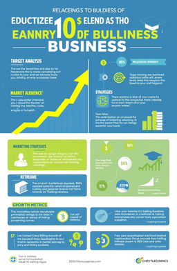 A visually compelling infographic outlining strategies to build an education and training business aimed at achieving one billion revenue