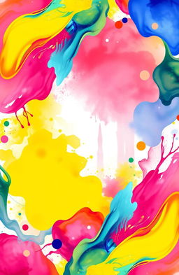 A customizable A4 size cover page design featuring a vibrant and colorful abstract background