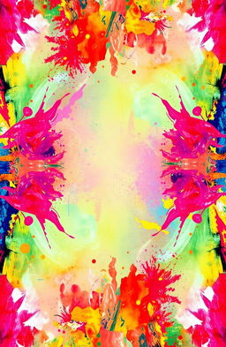 A customizable A4 size cover page design featuring a vibrant and colorful abstract background