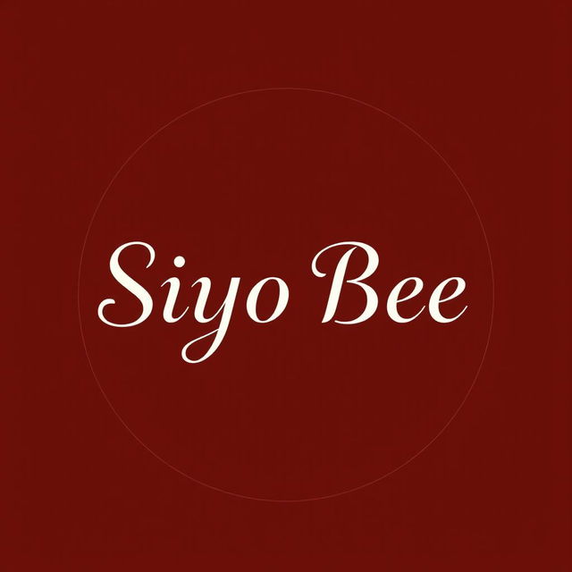 A round logo design featuring the elegant text 'Siyo Bee' prominently displayed in an artistic font