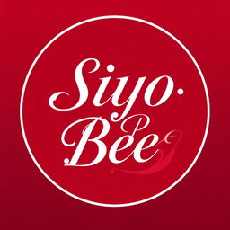 A round logo design featuring the elegant text 'Siyo Bee' prominently displayed in an artistic font