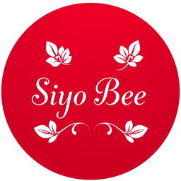 A round logo design featuring the elegant text 'Siyo Bee' prominently displayed in an artistic font