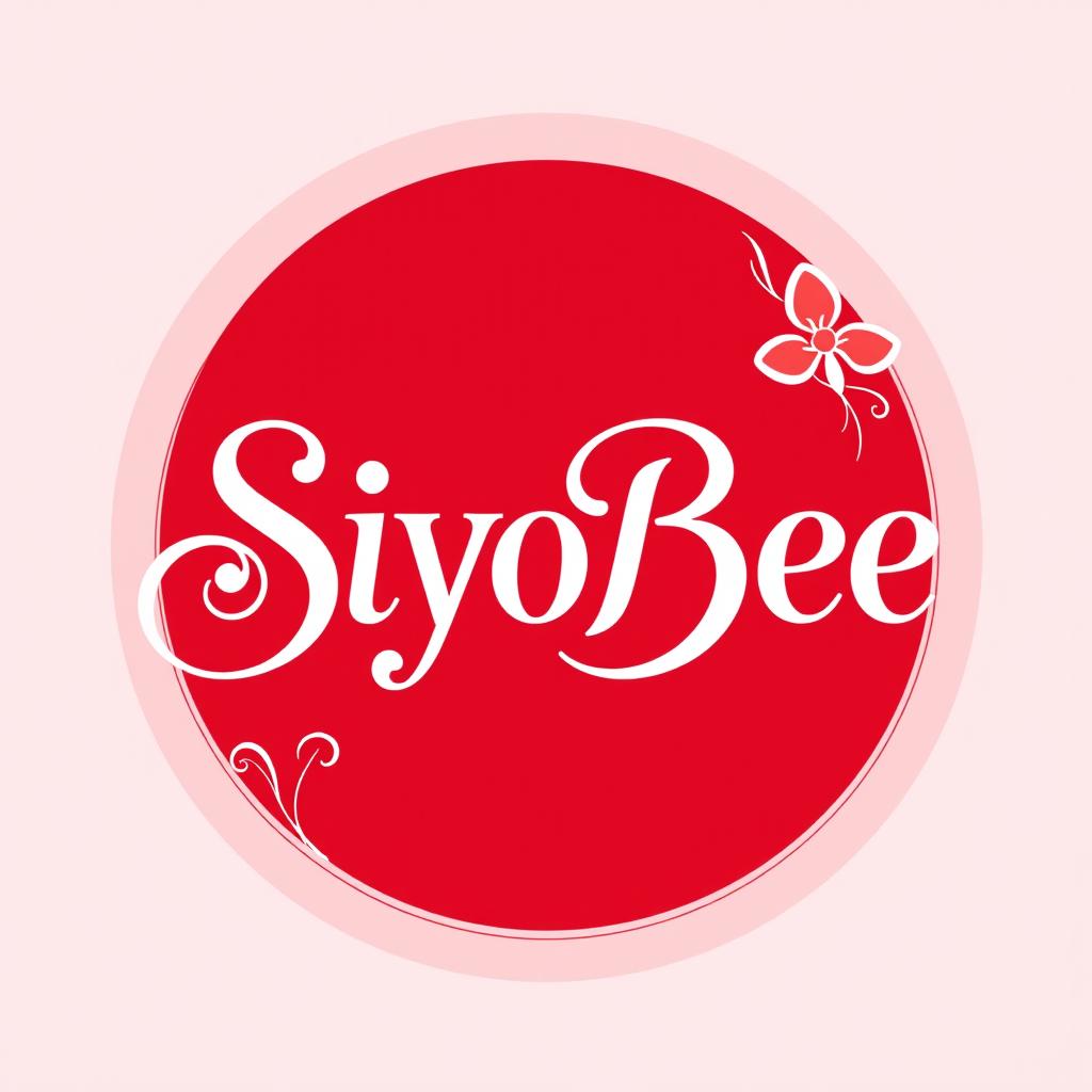A round logo design featuring the elegant text 'Siyo Bee' prominently displayed in an artistic font
