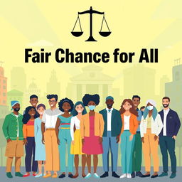 A powerful and inspiring visual representation of the slogan "Fair Chance for All"