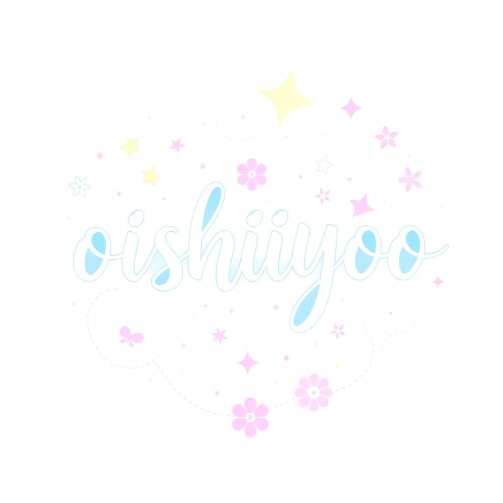 A beautiful logo featuring the handwritten text 'oishiyoo' in a whimsical and flowing script, embodying the essence of a fantasy world