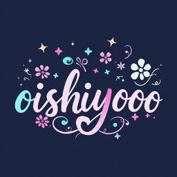 A beautiful logo featuring the handwritten text 'oishiyoo' in a whimsical and flowing script, embodying the essence of a fantasy world