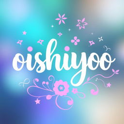 A beautiful logo featuring the handwritten text 'oishiyoo' in a whimsical and flowing script, embodying the essence of a fantasy world