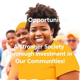 "Equal Opportunities for All: A Stronger Society Through Investment in Our Communities!"