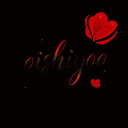 A beautiful logo featuring the handwritten text 'oishiyoo' in an elegant and flowing script, embodying the essence of a sexy and alluring world