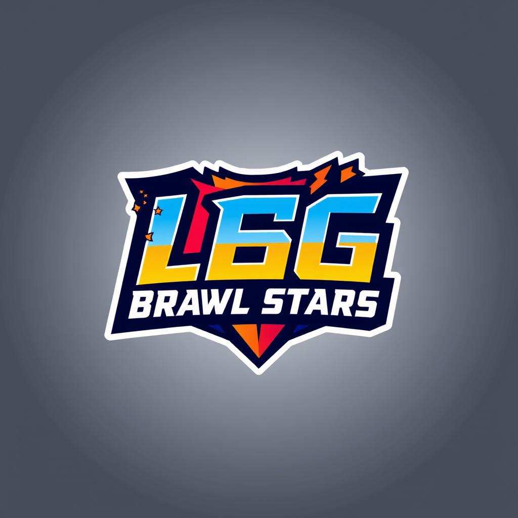 A modern and bold esports team logo for the team named 'LBG' inspired by the game Brawl Stars