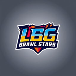 A modern and bold esports team logo for the team named 'LBG' inspired by the game Brawl Stars