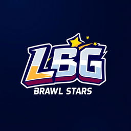 A modern and bold esports team logo for the team named 'LBG' inspired by the game Brawl Stars