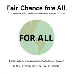 "Fair Chance for All: Empowering Dreams Through Government Action for Equal Opportunities"