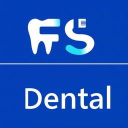 A modern and professional dental logo featuring the letters 'FS' creatively designed to incorporate dental elements such as a tooth, toothbrush, or dental tools