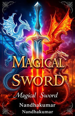 An epic fantasy ebook cover for 'Magical Sword'