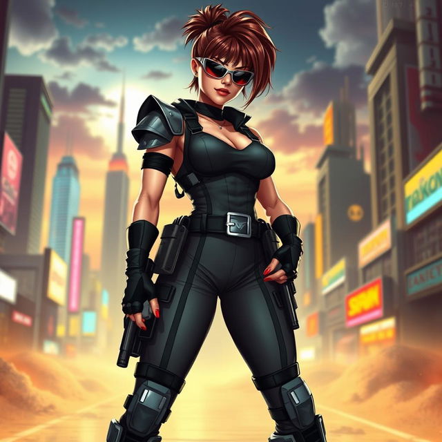 A female character inspired by Duke Nukem from the classic video game series