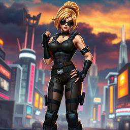A female character inspired by Duke Nukem from the classic video game series