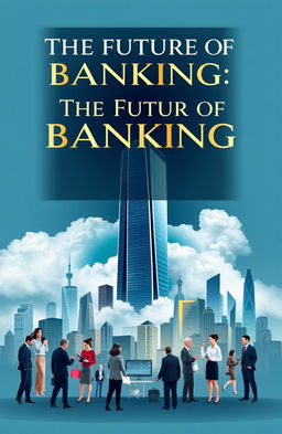 A striking book cover design about banking, featuring an elegant skyscraper symbolizing modern finance and economy
