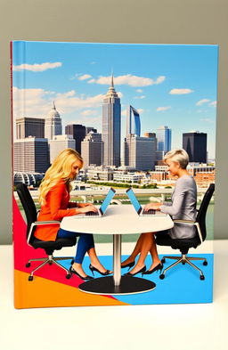 A vibrant book cover featuring two female coworkers sitting at their desks across from each other, each absorbed in their laptops