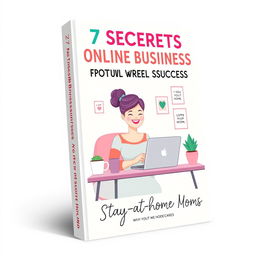 An eye-catching ebook cover for '7 Secrets to Online Business Success for Stay-at-Home Moms'