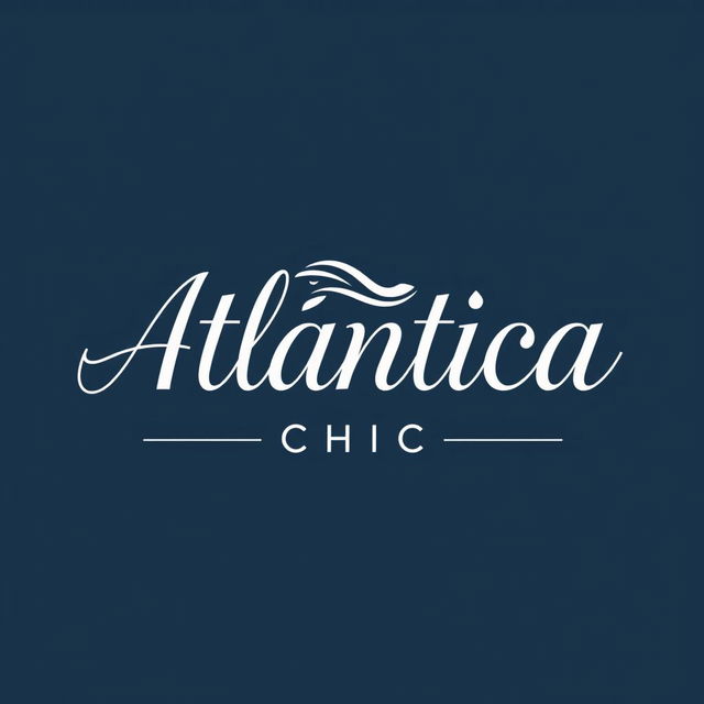 A stylish and modern logo for a shoe store named 'Atlántica Chic'