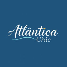 A stylish and modern logo for a shoe store named 'Atlántica Chic'