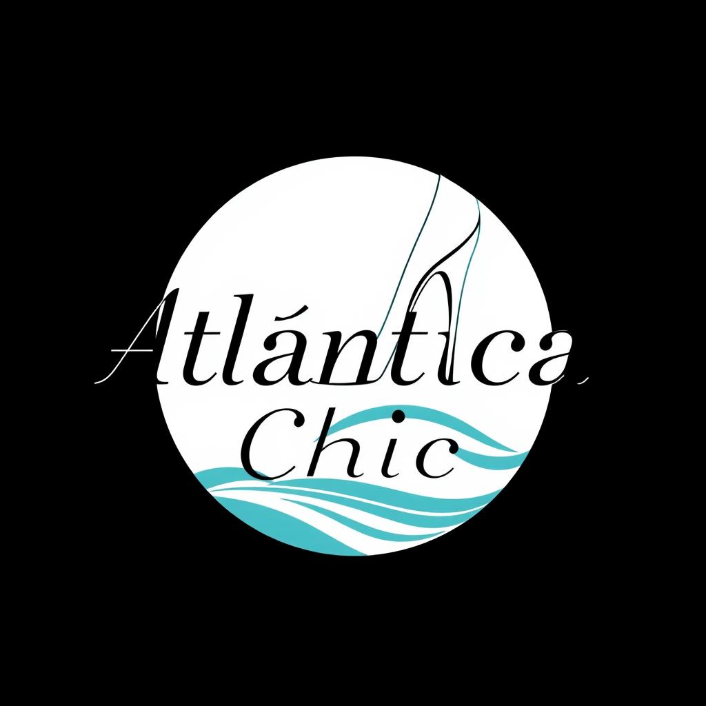 A stylish and modern logo for a shoe store named 'Atlántica Chic'