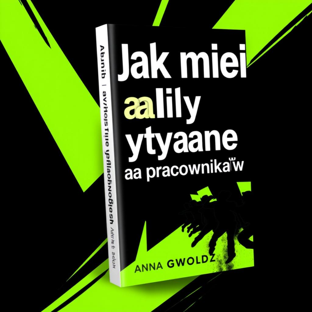 A book cover design for the coaching book titled "Jak mieć totalnie wyjebane na pracowników" by Anna Gwozdz