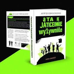 A book cover design for the coaching book titled "Jak mieć totalnie wyjebane na pracowników" by Anna Gwozdz