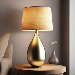 An image of a high-quality, intricately designed table lamp