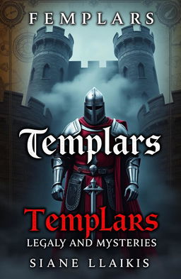 A captivating ebook cover design focused on the Templars, showcasing their legacy and mysteries