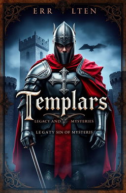 A captivating ebook cover design focused on the Templars, showcasing their legacy and mysteries
