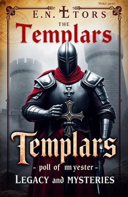 A captivating ebook cover design focused on the Templars, showcasing their legacy and mysteries